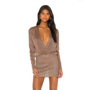 Superdown metallic bronze dress